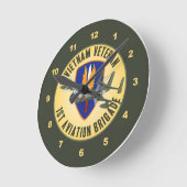 Vietnam-Veteranen-Mohikaner Runde Wanduhr (Winkel)
