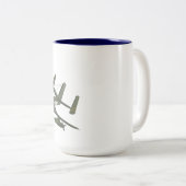 Vietnam-Veteranen-Mohikaner Zweifarbige Tasse (VorderseiteRechts)