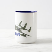 Vietnam-Veteranen-Mohikaner Zweifarbige Tasse (Mittel)