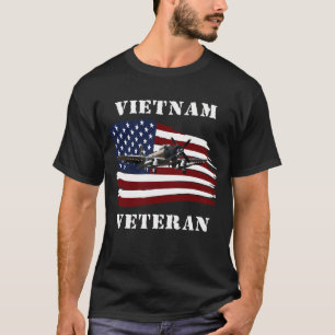 Vietnam Veterans A-1 Skyraider American USA Flag T-Shirt