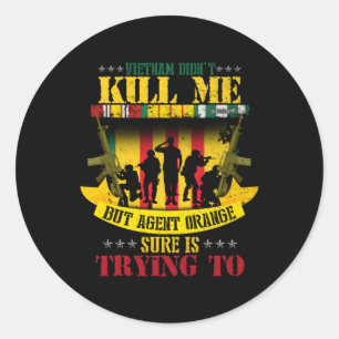 Vietnam Veterans Day Orange Agent Victims Remüden Runder Aufkleber