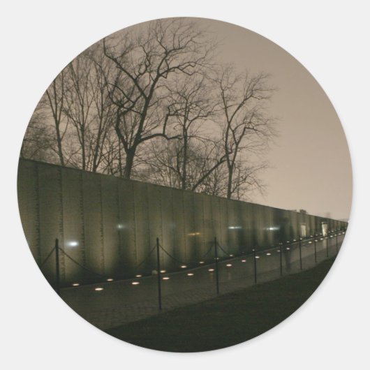 Vietnam Veterans Memorial Runder Aufkleber (Vorderseite)
