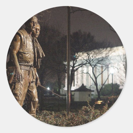 Vietnam Veterans Memorial Runder Aufkleber (Vorderseite)