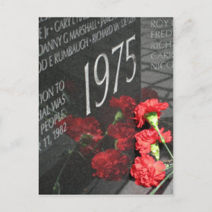 Vietnam Veterans Memorial Wall Blume Postkarte