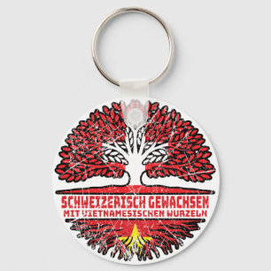 Vietnam Vietnamesisch Schweizer Schweiz Baum Schlüsselanhänger