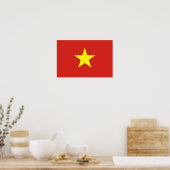 Vietnam - vietnamesische Flagge Poster (Küche)