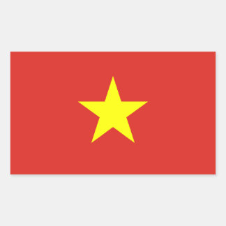 Vietnam - vietnamesische Flagge Rechteckiger Aufkleber