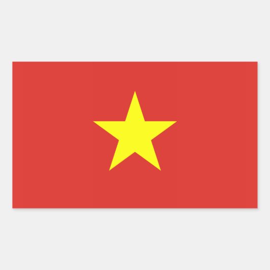 Vietnam - vietnamesische Flagge Rechteckiger Aufkleber (Vorderseite)