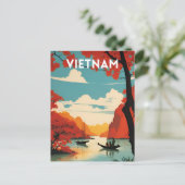 Vietnam Vintag Postkarte (Stehend Vorderseite)