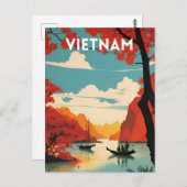 Vietnam Vintag Postkarte (Vorne/Hinten)