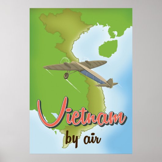 Vietnam Vintage Reiseplakat Poster (Vorne)