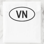 Vietnam "VN" Ovaler Aufkleber (Tasche)