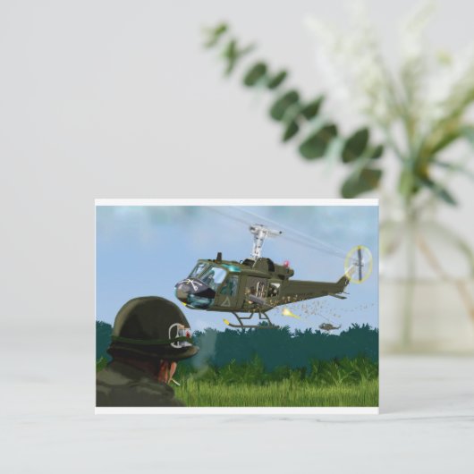Vietnam War Bell Huey. Postkarte (Stehend Vorderseite)