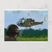 Vietnam War Bell Huey. Postkarte (Vorderseite)