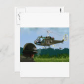 Vietnam War Bell Huey. Postkarte (Vorne/Hinten)