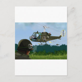 Vietnam War Bell Huey. Postkarte
