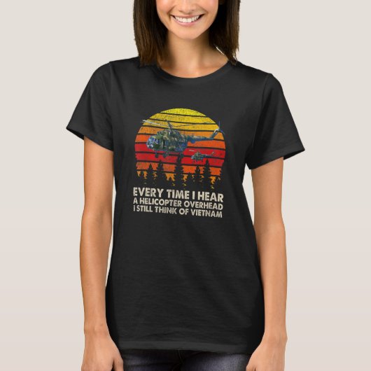 Vietnam War Veterans I Still Think Of Vietnam Memo T-Shirt (Vorderseite)