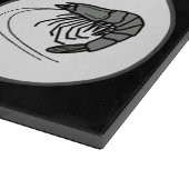 Vietnamese Dice Game - Fish Prawn Crab | Schwarz Schneidebrett (Ecke)