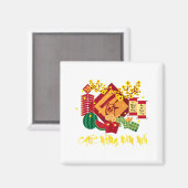 Vietnamese Lunar New Year 2026 Tet Viet Chuc Mung  Magnet (Vorderseite/Rückseite)