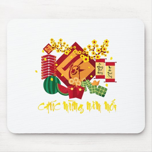 Vietnamese Lunar New Year 2026 Tet Viet Chuc Mung  Mousepad (Vorne)