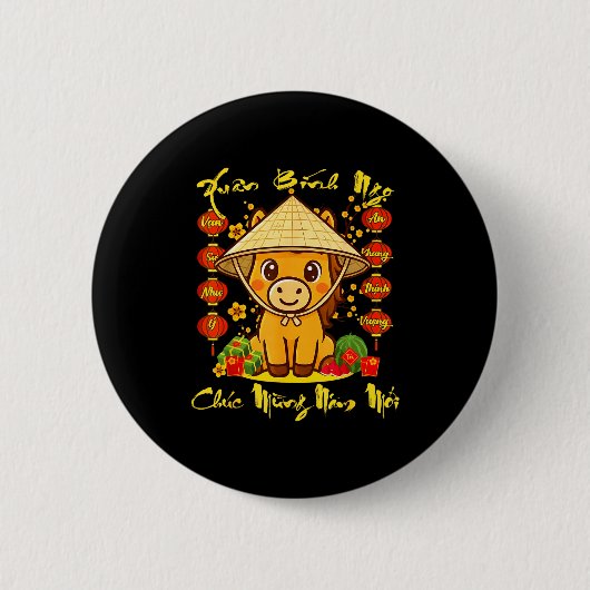 Vietnamese Lunar New Year - Tet 2026 Year Of The H Button (Vorderseite)