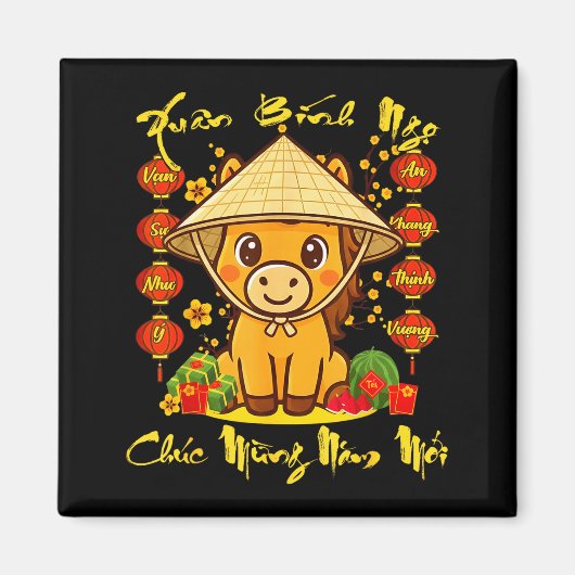 Vietnamese Lunar New Year - Tet 2026 Year Of The H Magnet (Vorne)