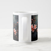 Vietnamese Peach Blossom Art Jumbo-Tasse (Rückseite)