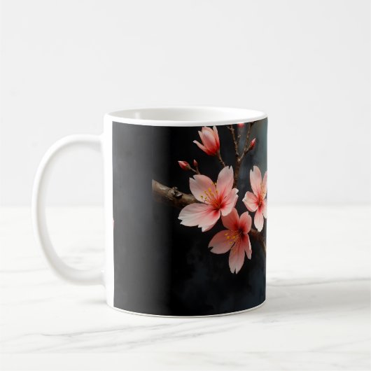 Vietnamese Peach Blossom Art Kaffeetasse (Links)