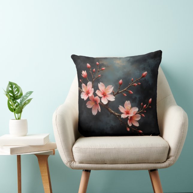 Vietnamese Peach Blossom Art Kissen (Stuhl )