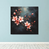 Vietnamese Peach Blossom Art Leinwanddruck (Insitu (Holzboden))