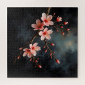 Vietnamese Peach Blossom Art Puzzle (Horizontal)