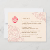 Vietnamese Peony Song Hy Wedding Thiep Moi (Vorderseite)