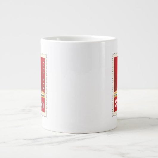 Vietnamese Saigon Stamp Printed Mug Jumbo-Tasse (Vorderseite)