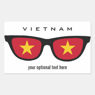 Vietnamese Shades Zollaufkleber Rechteckiger Aufkleber