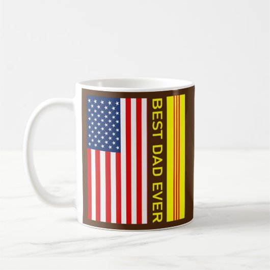 Vietnamese VNCH Flag Viet Nam Cong Hoa Best Dad Kaffeetasse (Links)