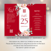 Vietnamesisch 3 in 1 Tischnummer, Menü & Danke