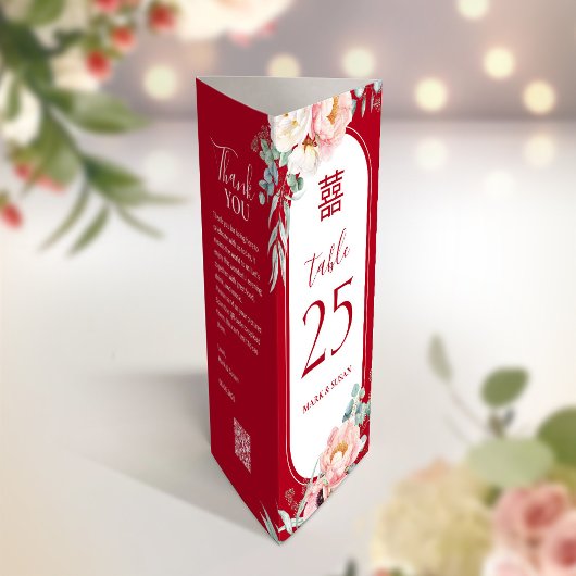 Vietnamesisch 3 in 1 Tischnummer, Menü & Danke