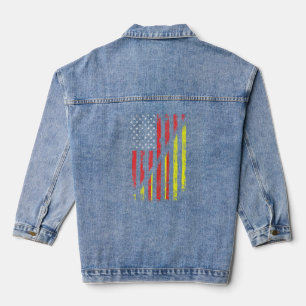 Vietnamesisch American Flag Retro Style USA Vietna Jeansjacke