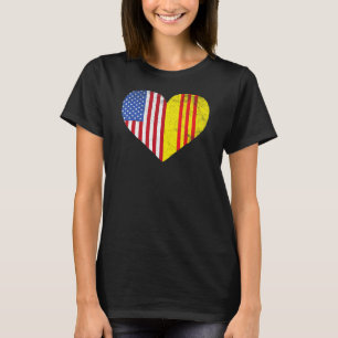 Vietnamesisch-Amerikanische Flagge USA Südvietnam T-Shirt