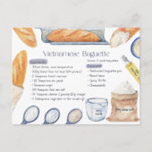 Vietnamesisch Baguette Recipe Postcard Postkarte (Vorderseite)