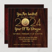 Vietnamesisch Bronze Drums Têt Dragon New Year 202 Save The Date (Vorne/Hinten)