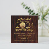 Vietnamesisch Bronze Drums Têt Dragon New Year 202 Save The Date (Stehend Vorderseite)