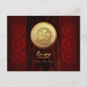 Vietnamesisch Bronze Drums Têt Snake Neujahr 2025  Einladungspostkarte (Vorderseite)