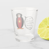 Vietnamesisch Gesprächspartnerin Penguin Personali Schnapsglas (Rückseite)