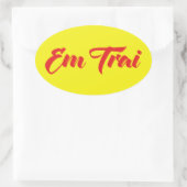 Vietnamesisch (jung) Bruder - Em Trai ~ Tietet Viv Ovaler Aufkleber (Tasche)