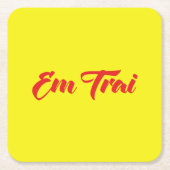 Vietnamesisch (jung) Bruder - Em Trai ~ Tietet Viv Rechteckiger Pappuntersetzer (Vorderseite)