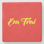 Vietnamesisch (jung) Bruder - Em Trai ~ Tietet Viv Steinuntersetzer (Vorderseite)