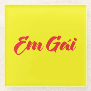 vietnamesisch (jung) Schwester - Em Gái ~ Tietet Glasuntersetzer