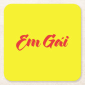 vietnamesisch (jung) Schwester - Em Gái ~ Tietet Rechteckiger Pappuntersetzer (Vorderseite)