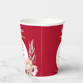 Vietnamesisch "Langlebigkeit" Peony Birthday Red Pappbecher (Rechts)